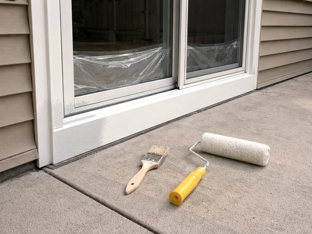 how to paint sliding patio doors